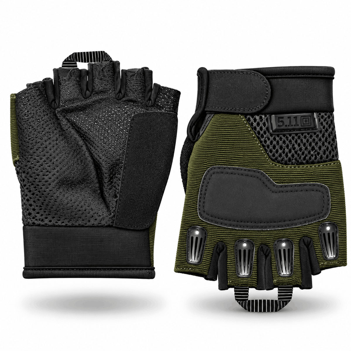 Taktische fingerlose Handschuhe mit harten Knöchelschützern