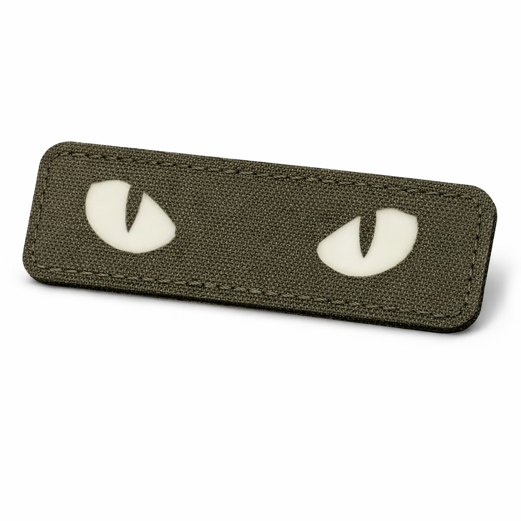 Taktikai világító jelvény, "macskaszem" patch – Glow in the Dark