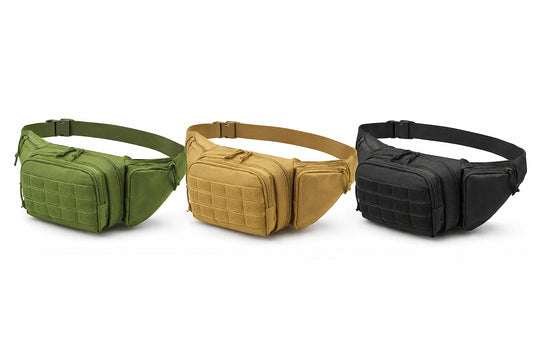 Geantă tactică pentru talie cu sistem MOLLE și compartiment pentru pistol 600D