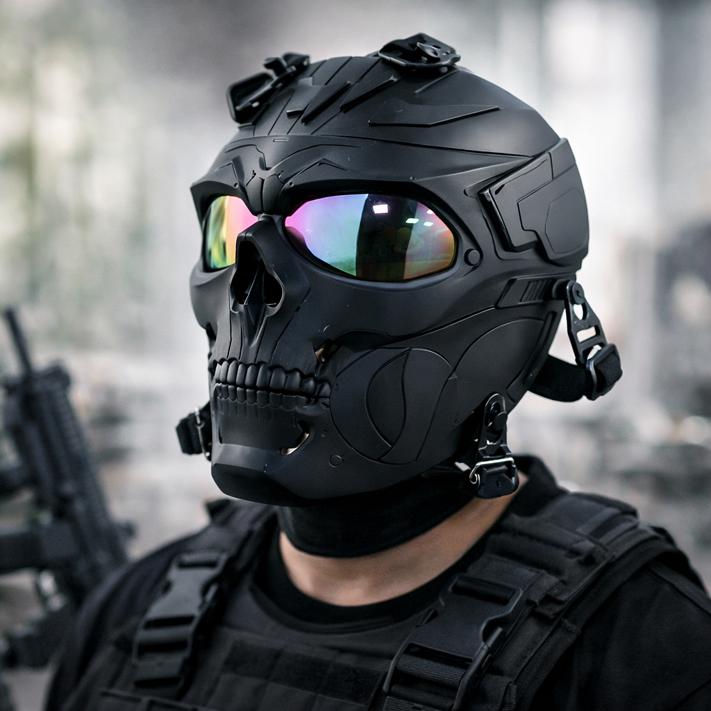 Masque tactique Skull Helmet avec visière
