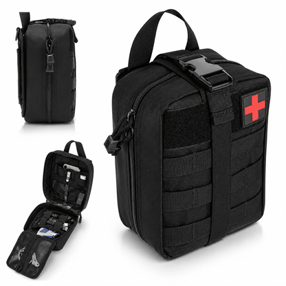 Taktikai MOLLE BlackAirsoft Rip-Away orvosi elsősegély táska