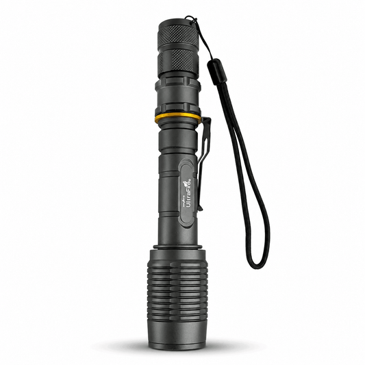 Lanternă LED UltraFire – set cu 2 baterii și încărcător